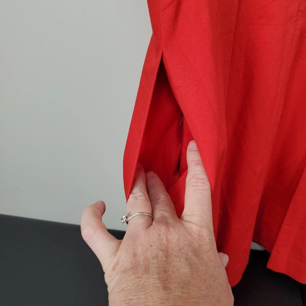 Kate Spade Saturday High Risk Red Sleeveless Pleated Fit & Flare Dress Size 8‎